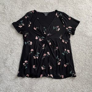 Michel Studio Collection Floral Print Plus Size Top
